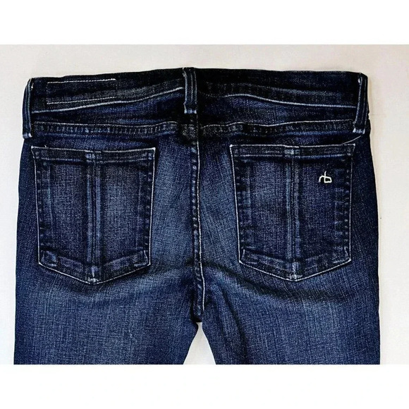 Rag & Bone 28X29 Women's Embroidered Pocket Logo Ankle Zip & Triple Zip Pockets - Picture 10 of 14